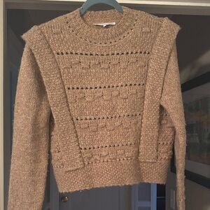 Endless Rose Textured Brown Sweater